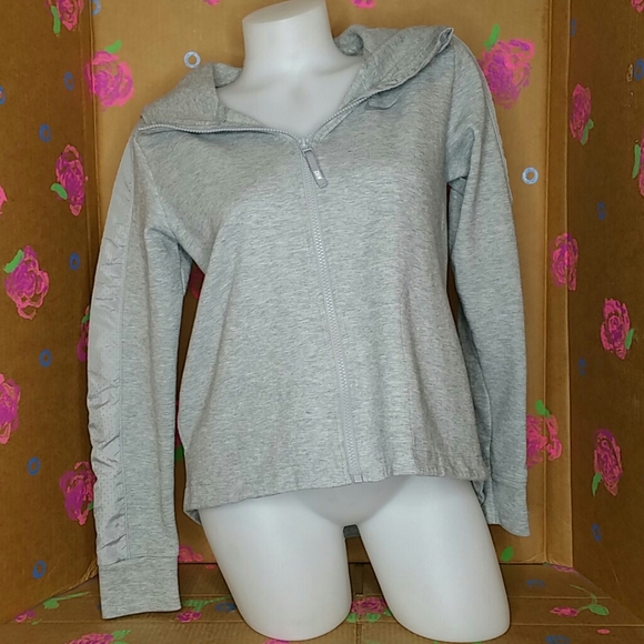 Nike Gray Zip Up Hoodie Hi Lo Hem Size Small - Picture 2 of 11